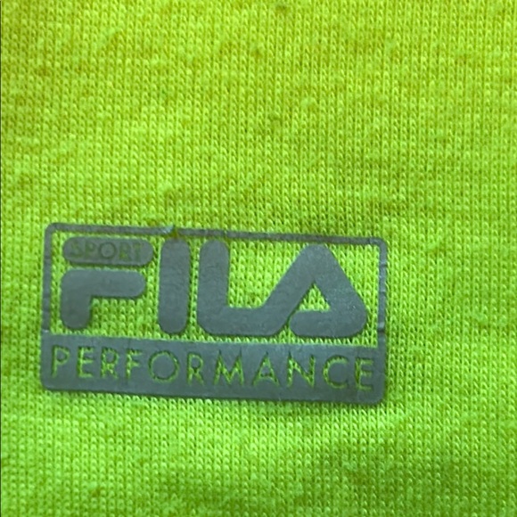 Fila Yellow Long Sleeve Tee Casual Comfort - Picture 3 of 7